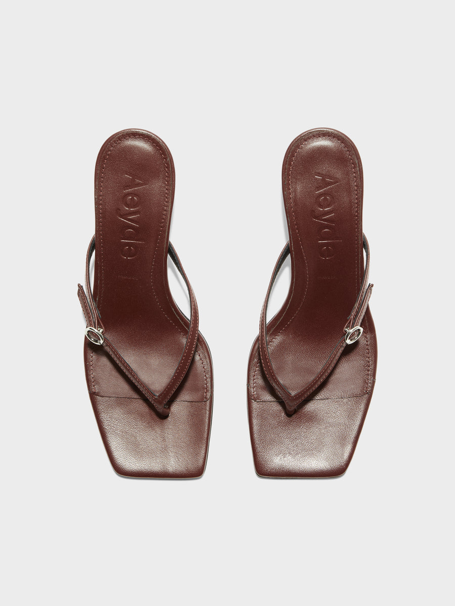 Leigh Leather Toe-Post Sandals