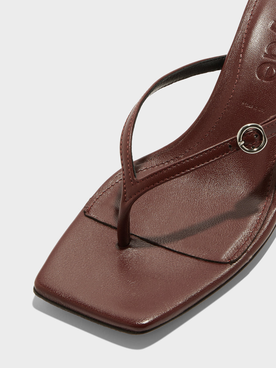 Leigh Leather Toe-Post Sandals