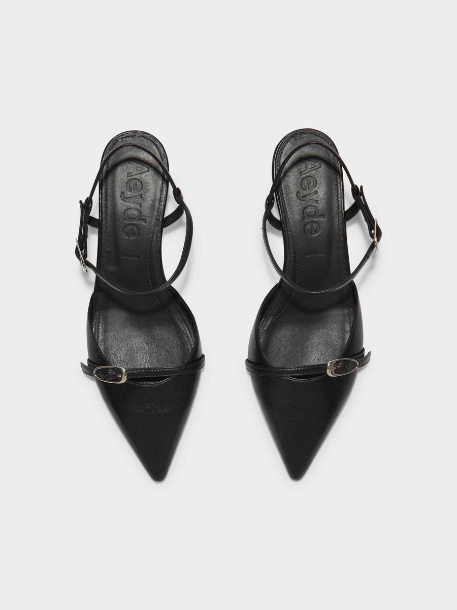 Melia Leather Kitten-Heel Pumps