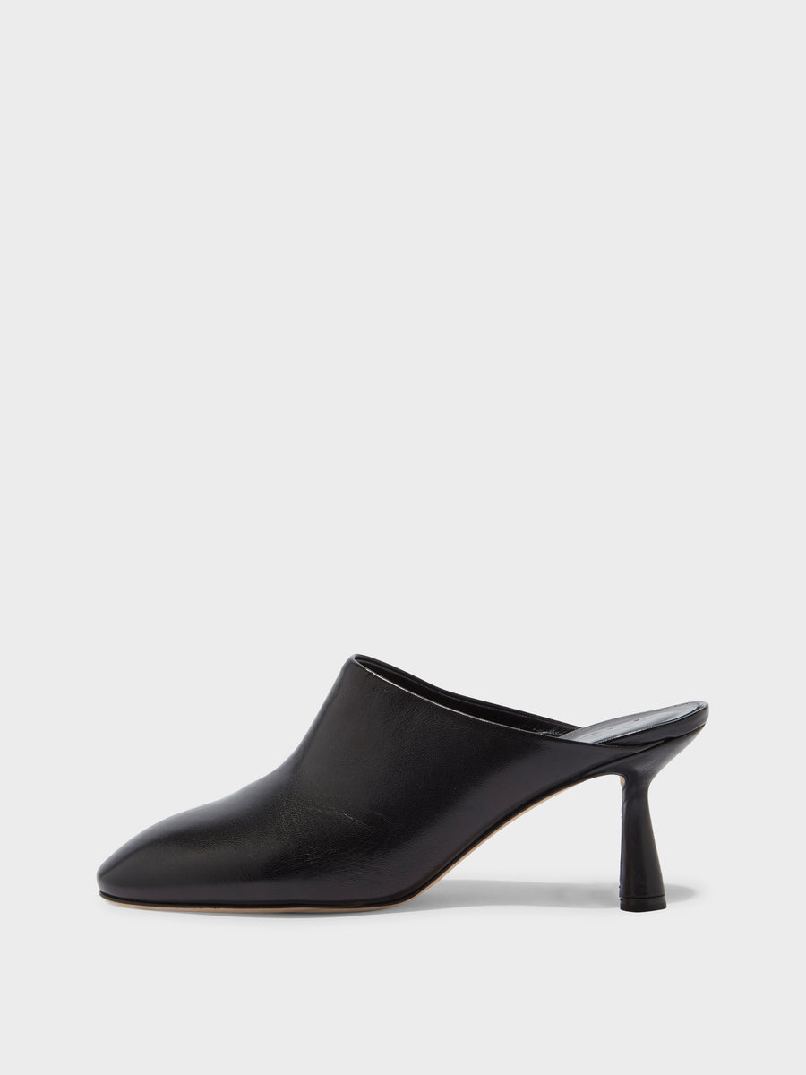 Mila Leather Mule Pumps