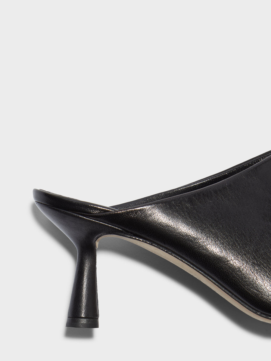 Mila Leather Mule Pumps