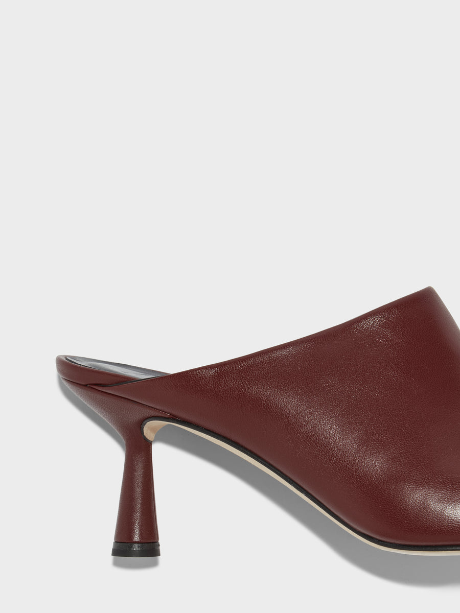 Mila Leather Mule Pumps