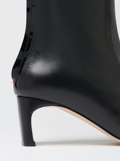  Other Stories Patent Leather Pointed Toe Stiletto Boots in Black