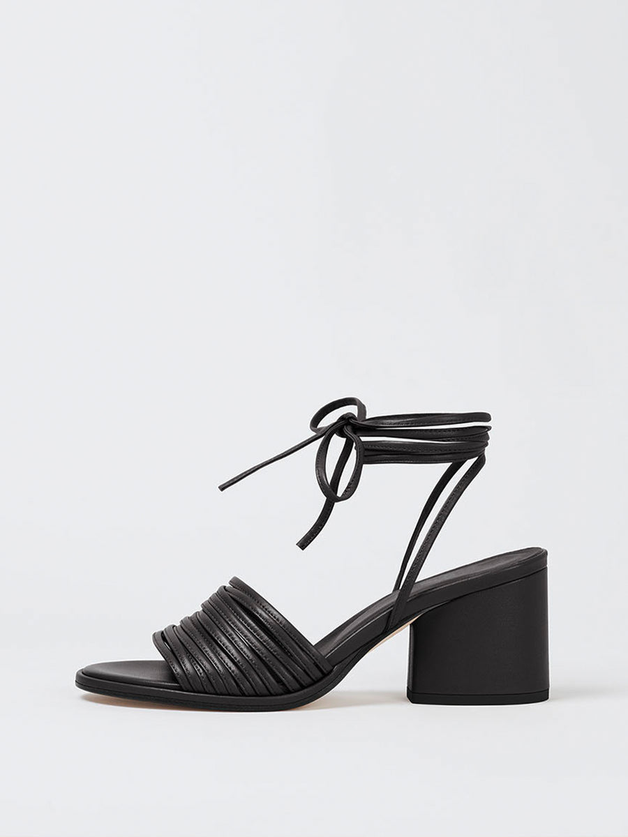 Natania Leather Lace-Up Sandals