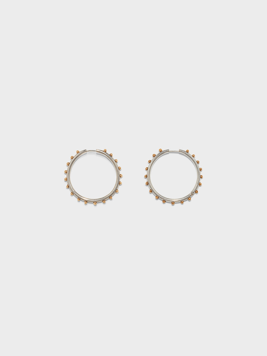 Otis Palladium and 18kt Gold-Plated Hoop Earrings