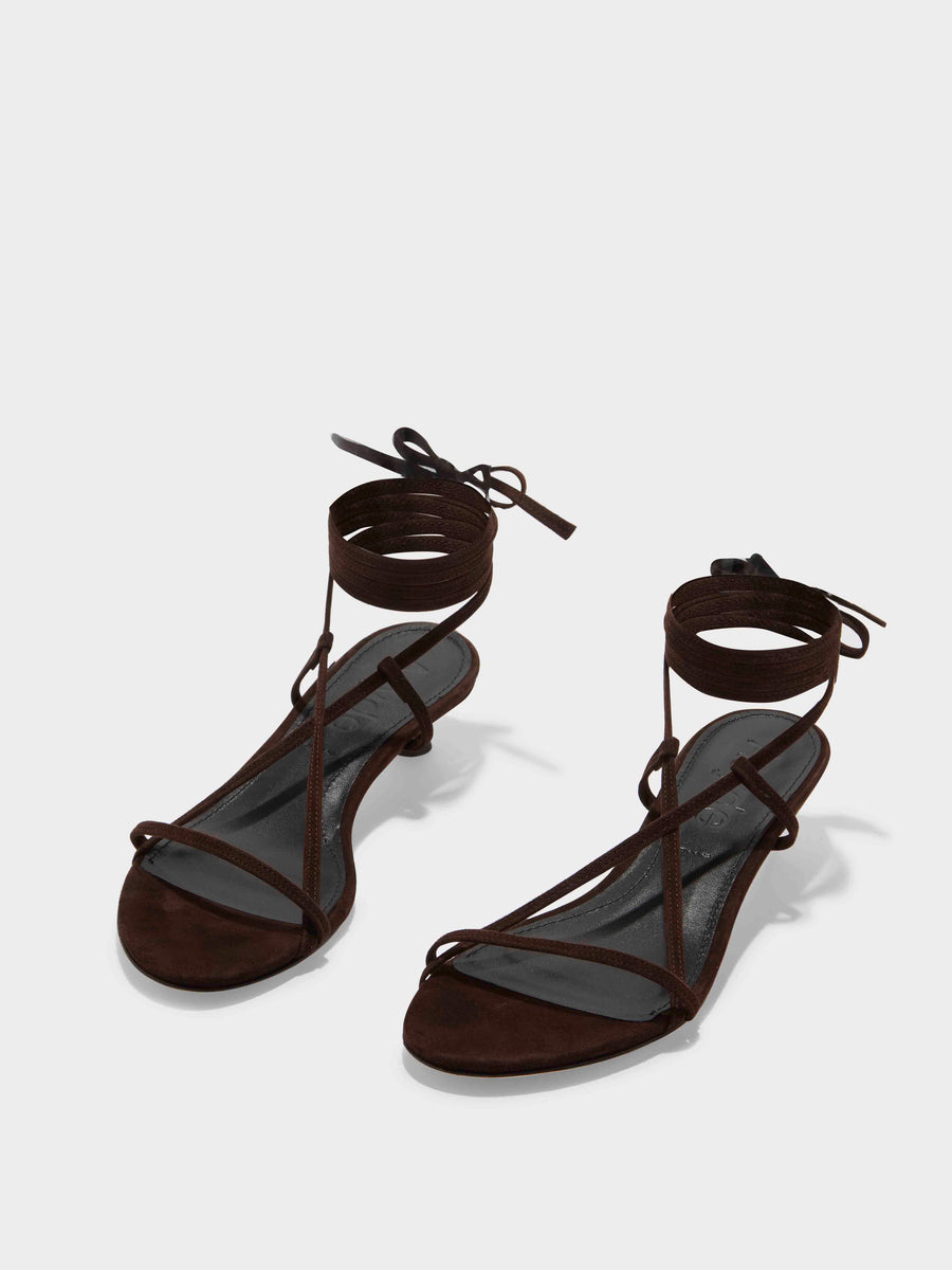 Paige Suede Kitten-Heel Sandals