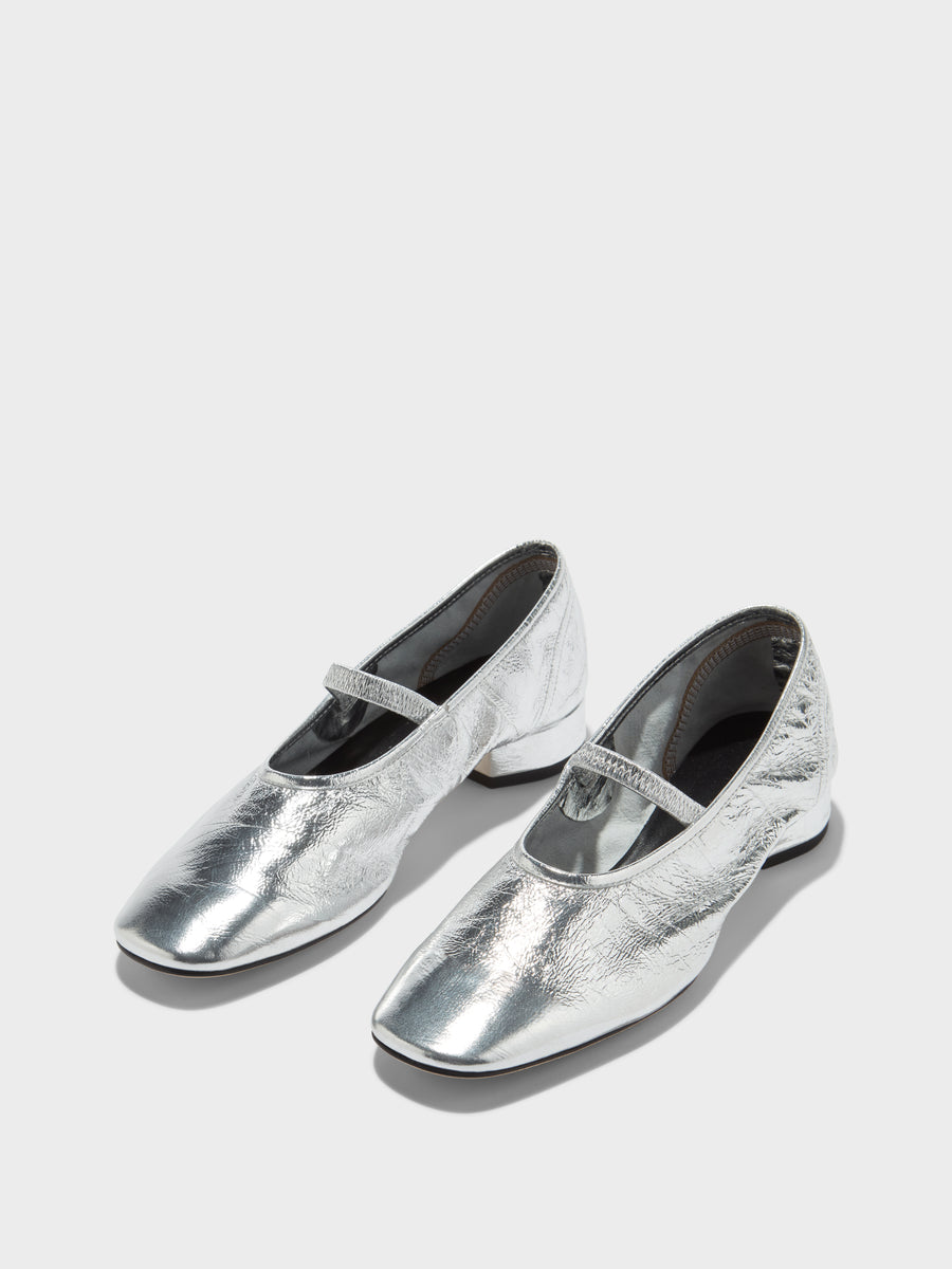 Pippa Laminated Leather Ballet Flats