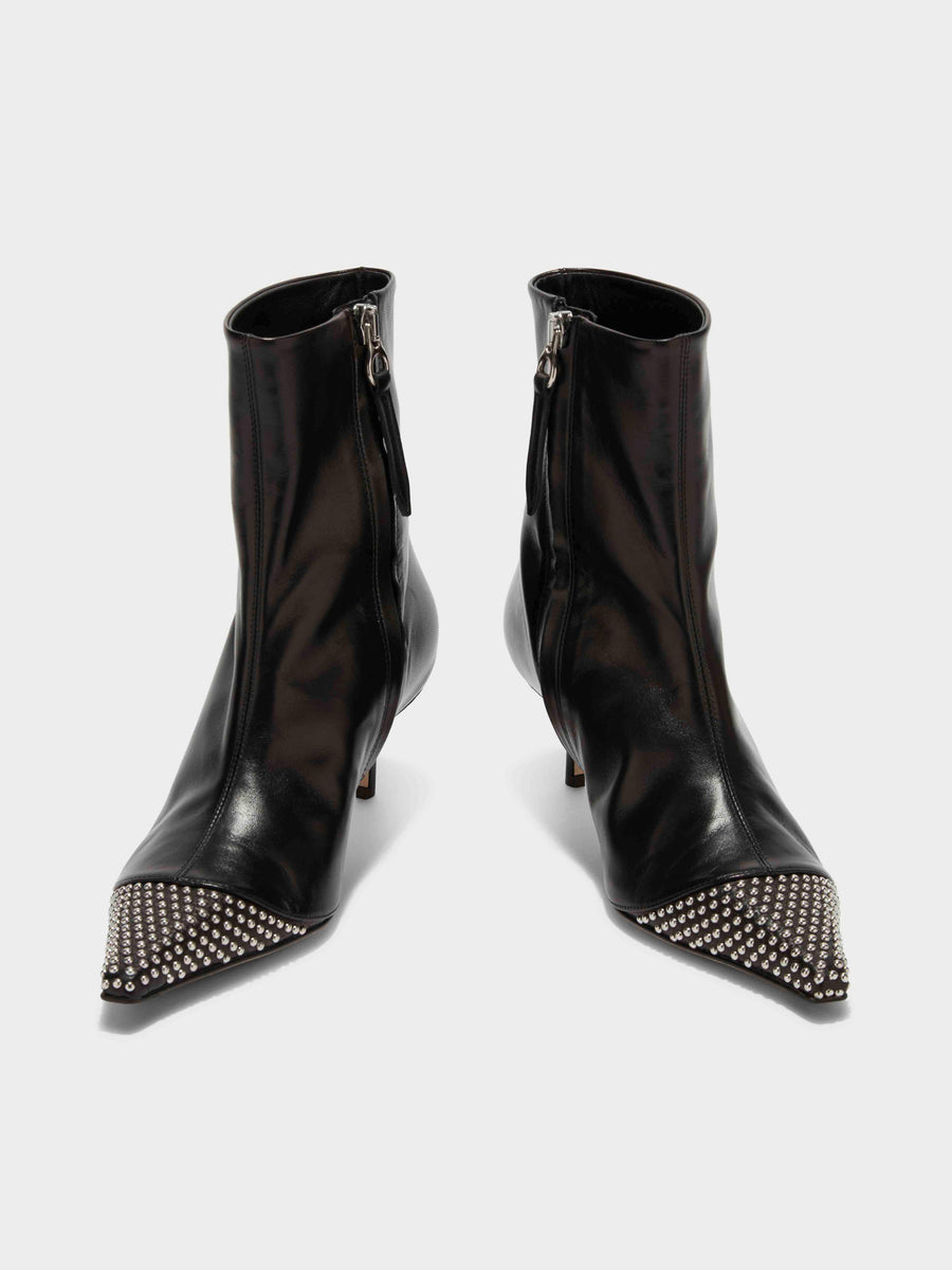 Roe Mini Stud Leather Ankle Boots