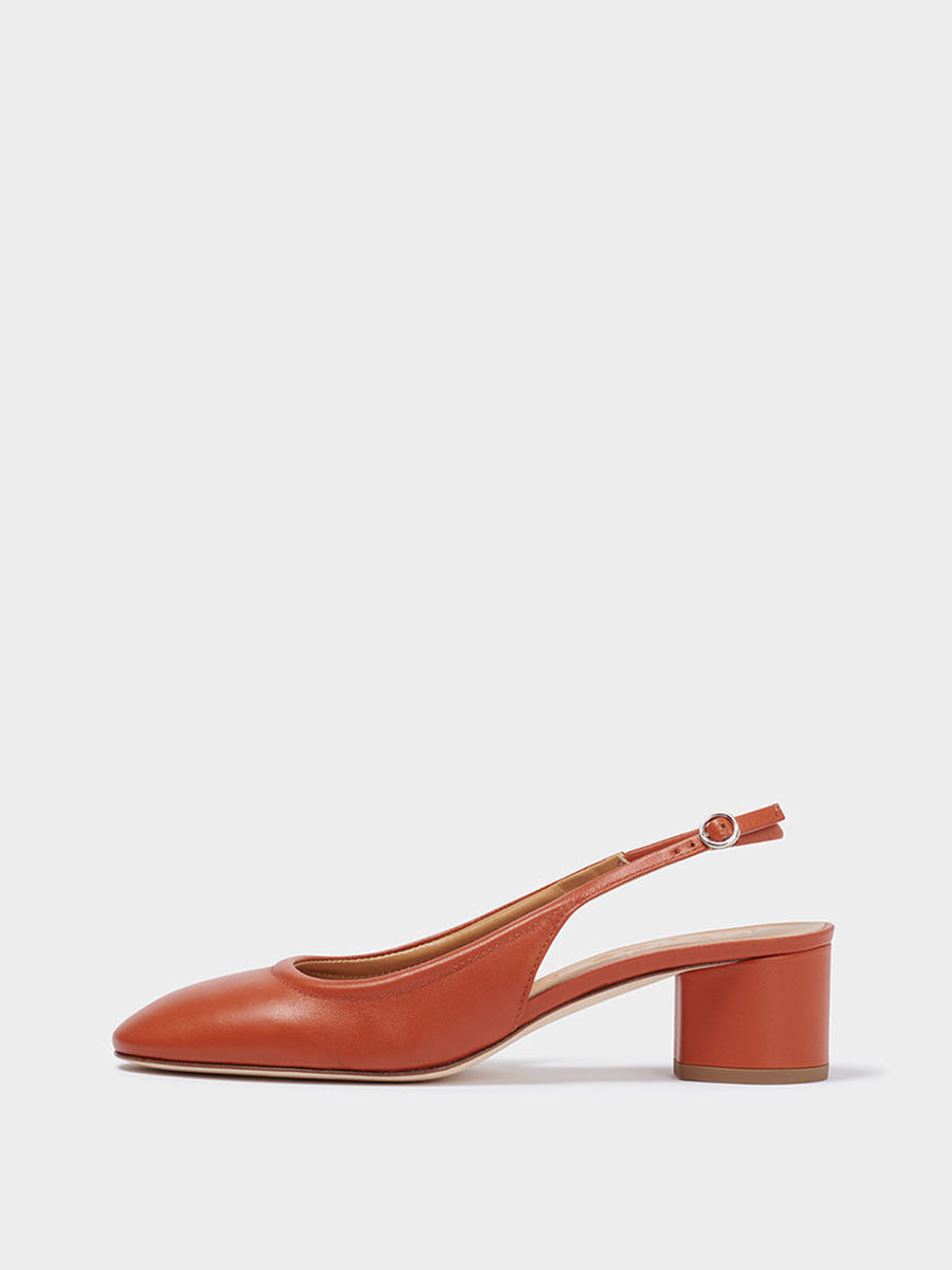 Romy Leather Slingback Pumps