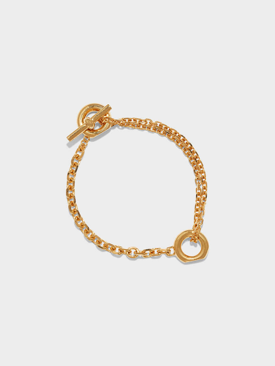 Sadie T-Bar 18kt Gold-Plated Bracelet