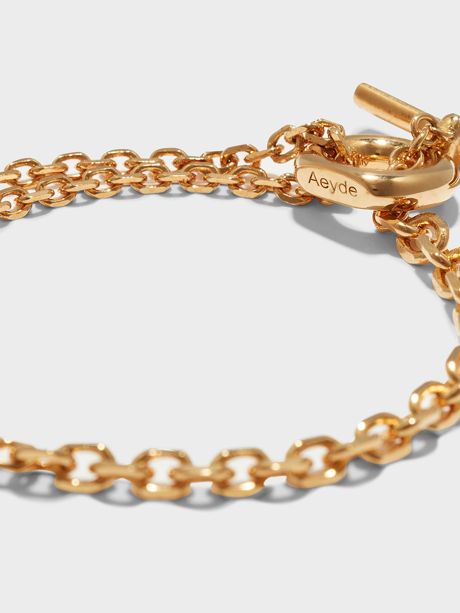 Sadie T-Bar 18kt Gold-Plated Bracelet