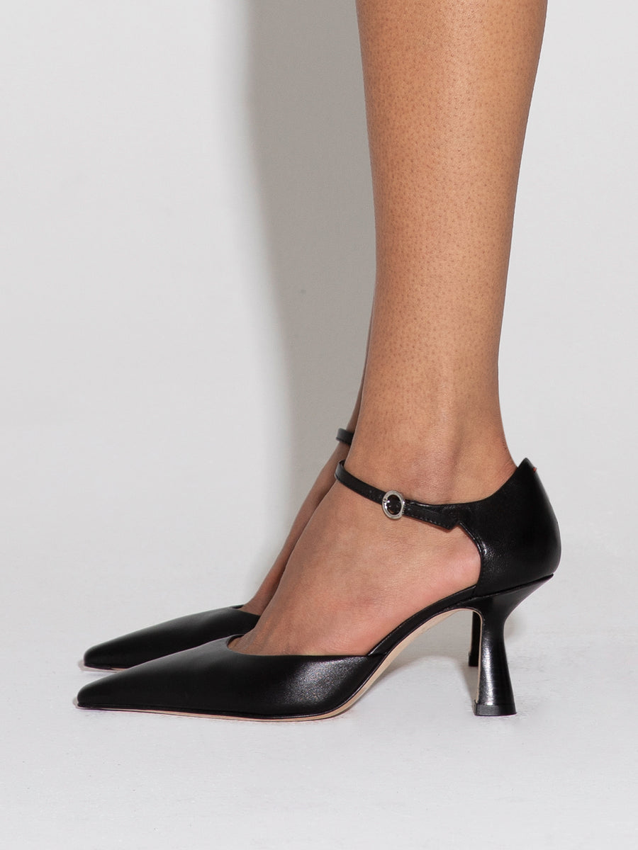 Salvi Leather Ankle Strap Pumps