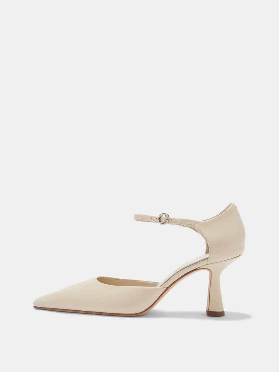 Salvi Leather Ankle Strap Pumps