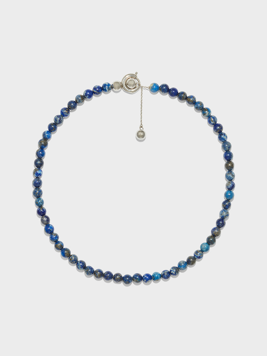 Saylor Lapis and Palladium-Plated Necklace