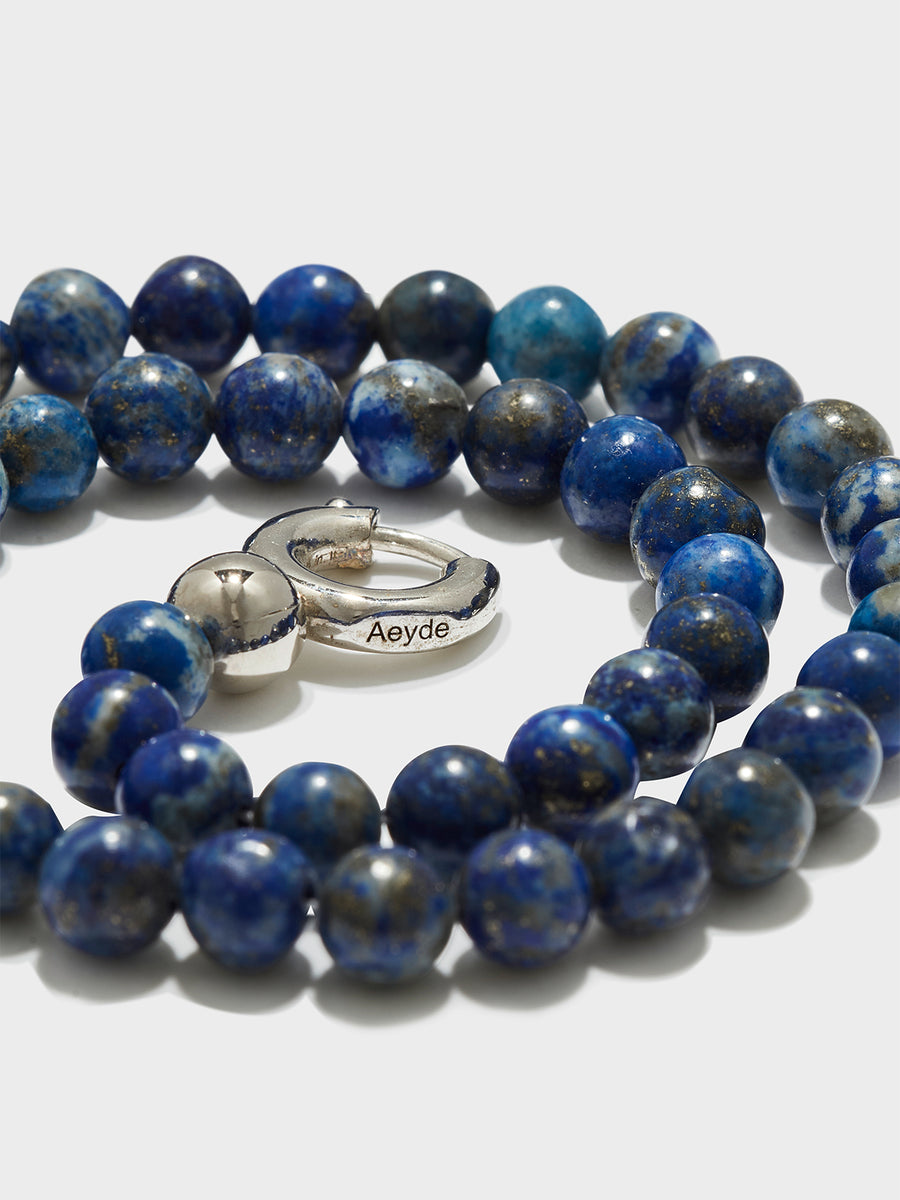 Saylor Lapis and Palladium-Plated Necklace