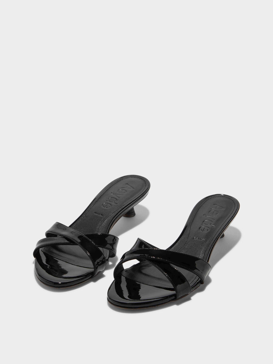 Stina Leather Kitten-Heel Sandals