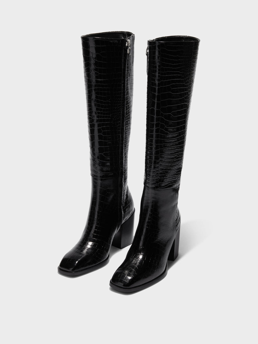 Teresa Leather Knee-High Boots