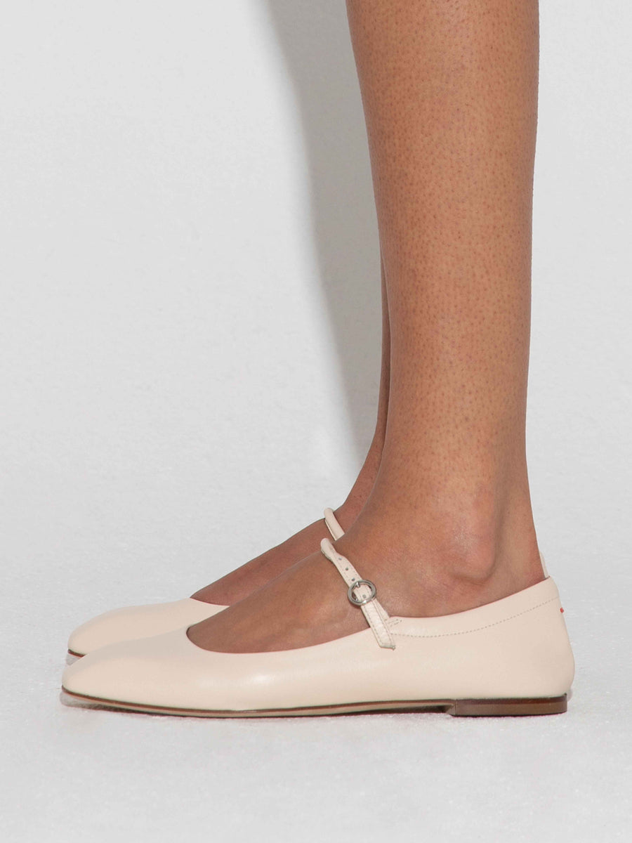 Uma Leather Mary-Jane Flats