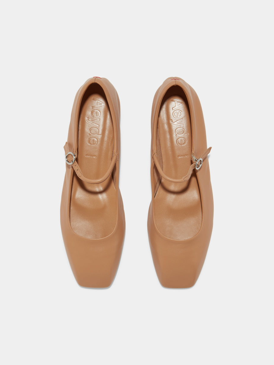 Uma Leather Mary-Janes Flats