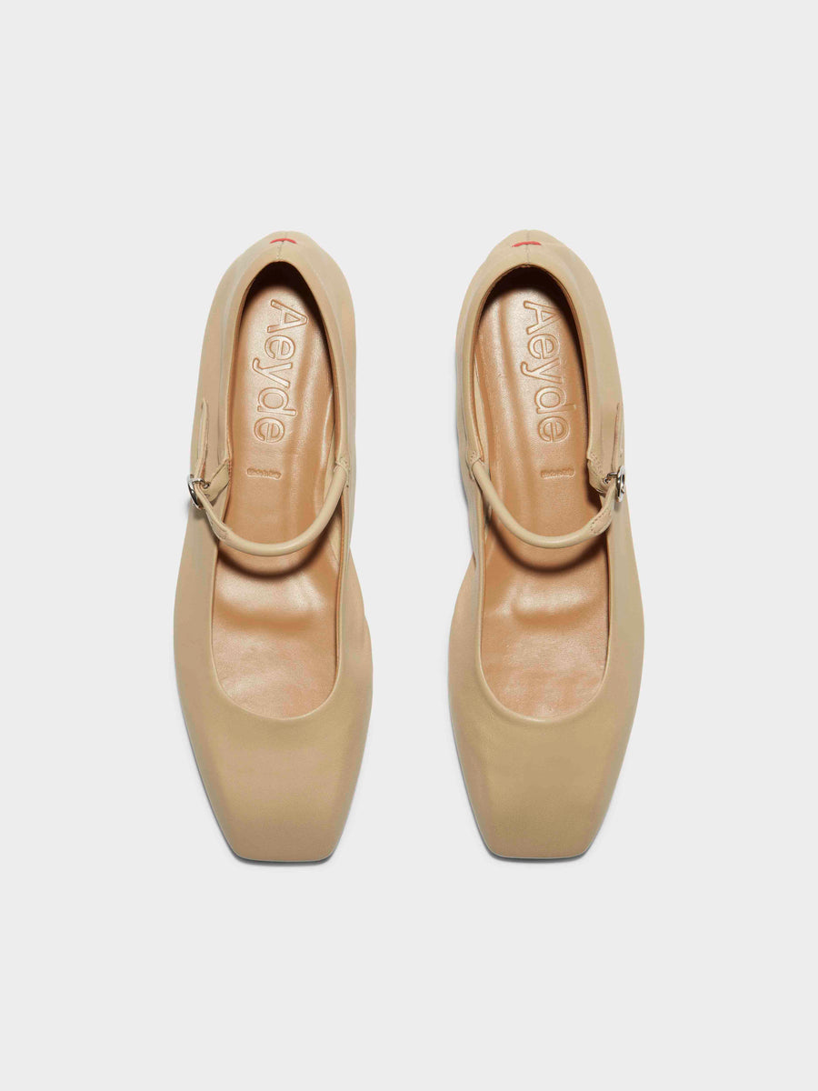 Uma Leather Mary-Jane Flats