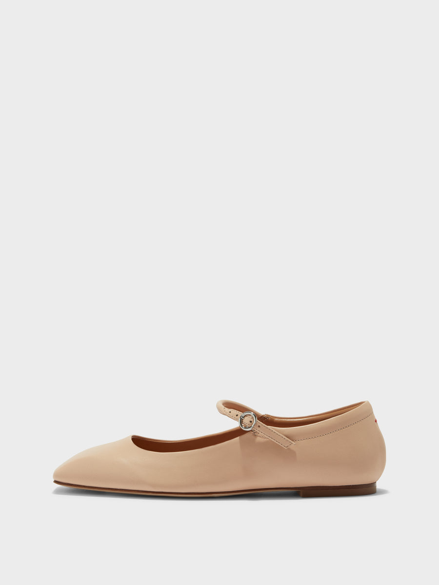 Uma Leather Mary-Jane Flats