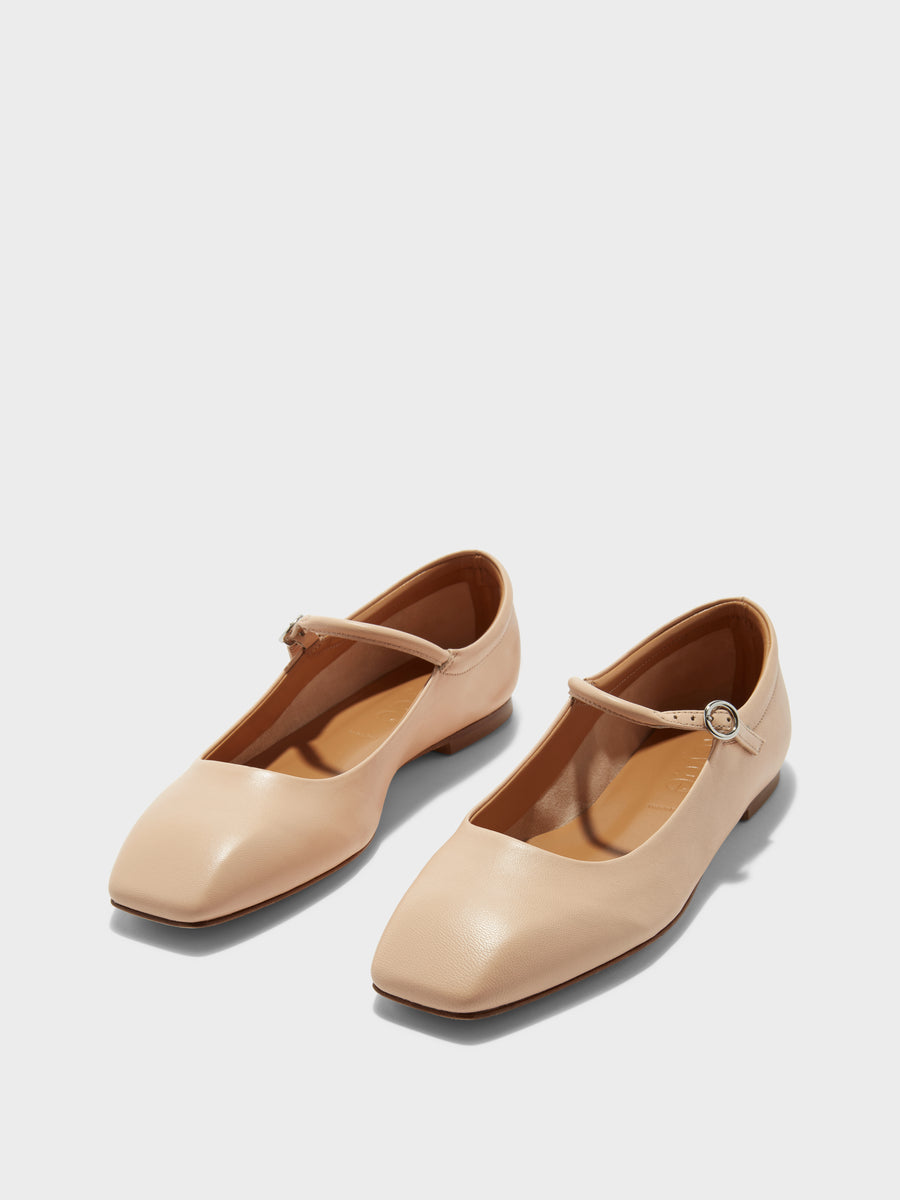 Uma Leather Mary-Jane Flats