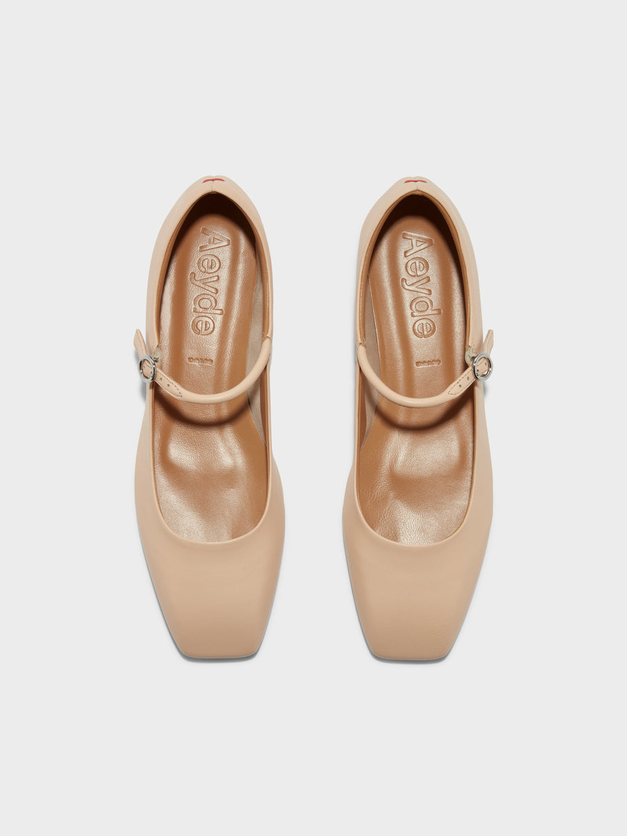 Uma Leather Mary-Jane Flats