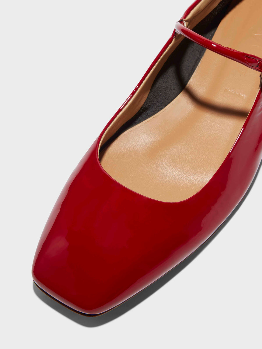 Uma Leather Mary-Jane Flats