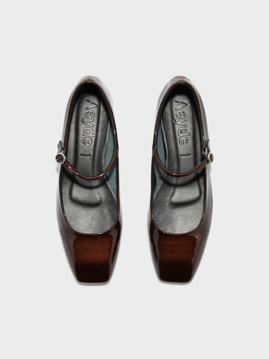 Uma Leather Mary-Jane Flats