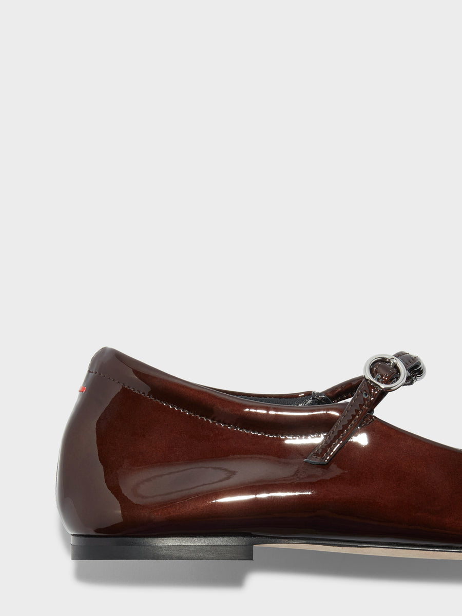 Uma Leather Mary-Jane Flats