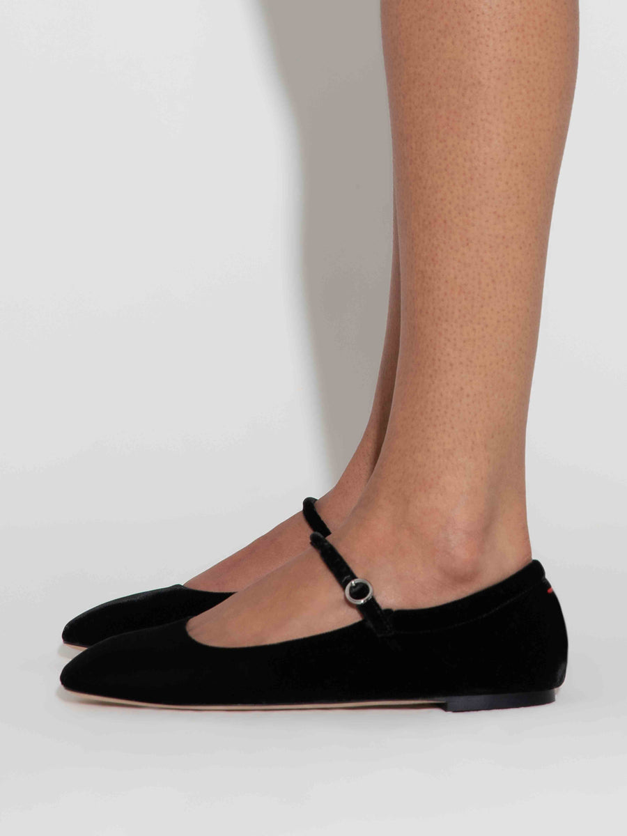 Uma Velvet Mary-Jane Flats