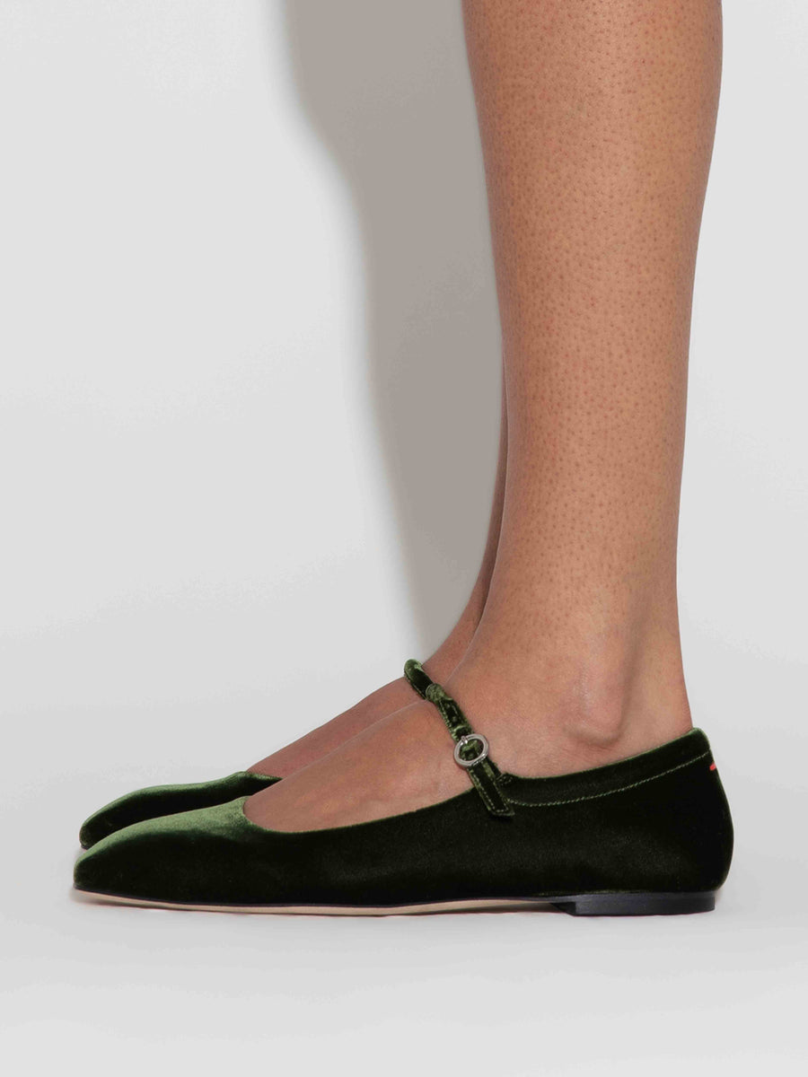 Uma Velvet Mary-Jane Flats