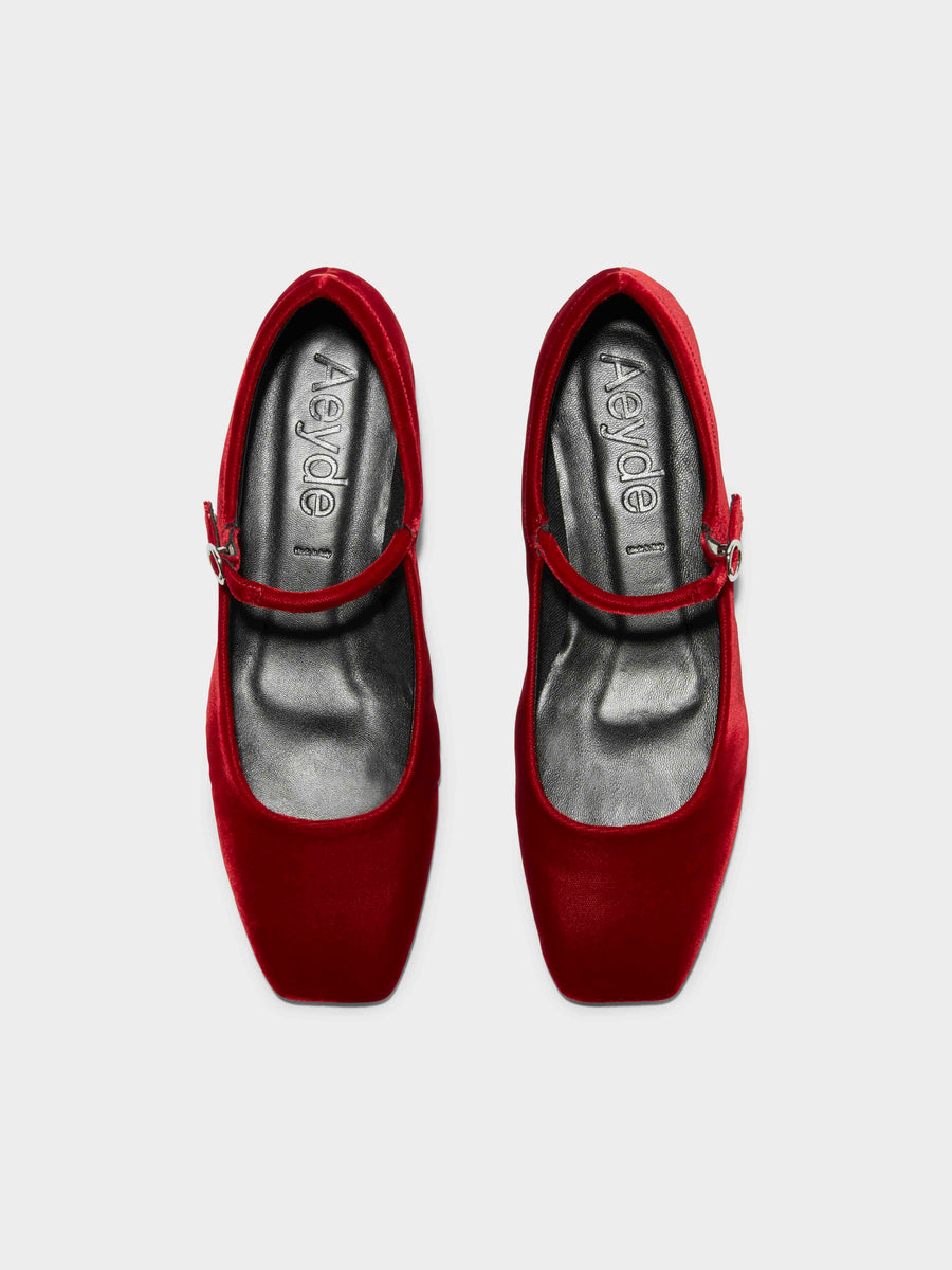 Uma Velvet Mary-Jane Flats