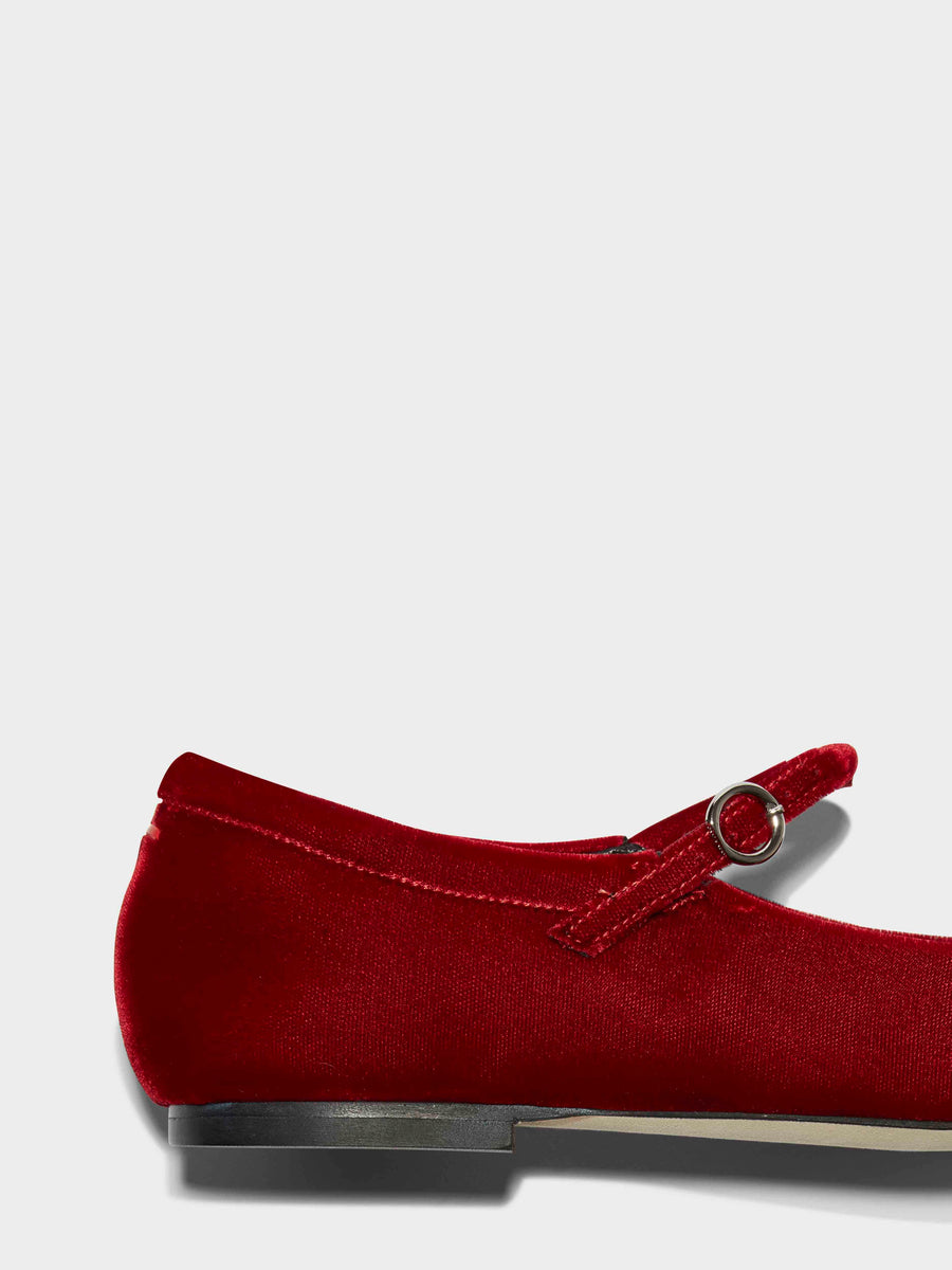 Uma Velvet Mary-Jane Flats