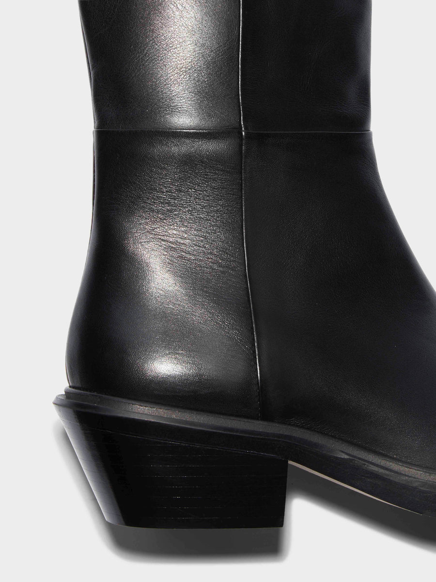 Wita Leather Biker Over-Knee Boots