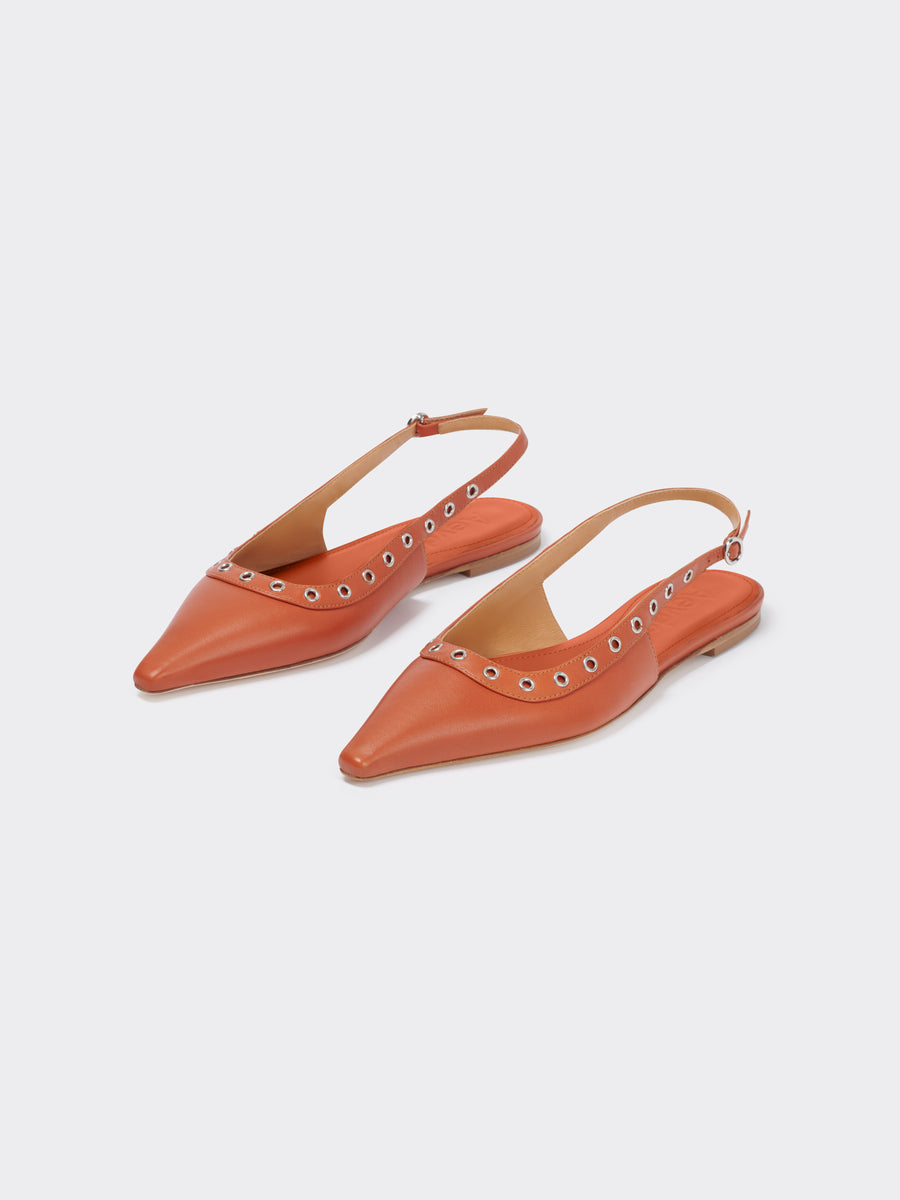 Tizia Leather Slingback Flats