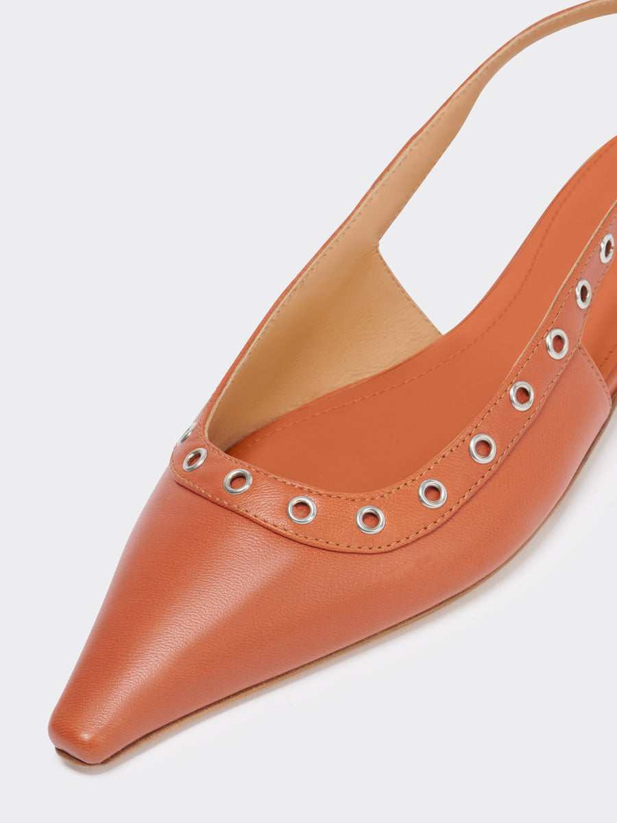 Tizia Leather Slingback Flats