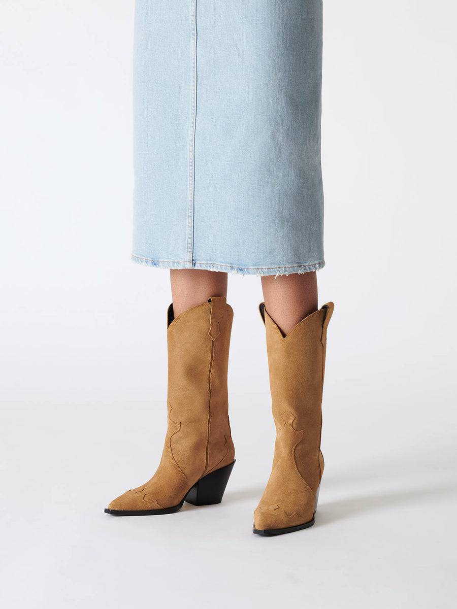 Ariel Suede Cowboy Boots