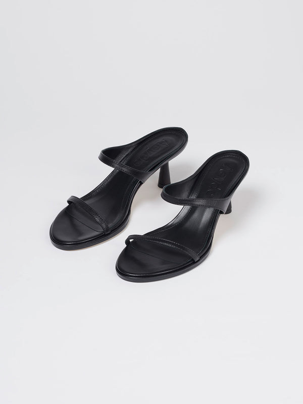 Aeyde | OLGA Black Knotted Heeled Slide