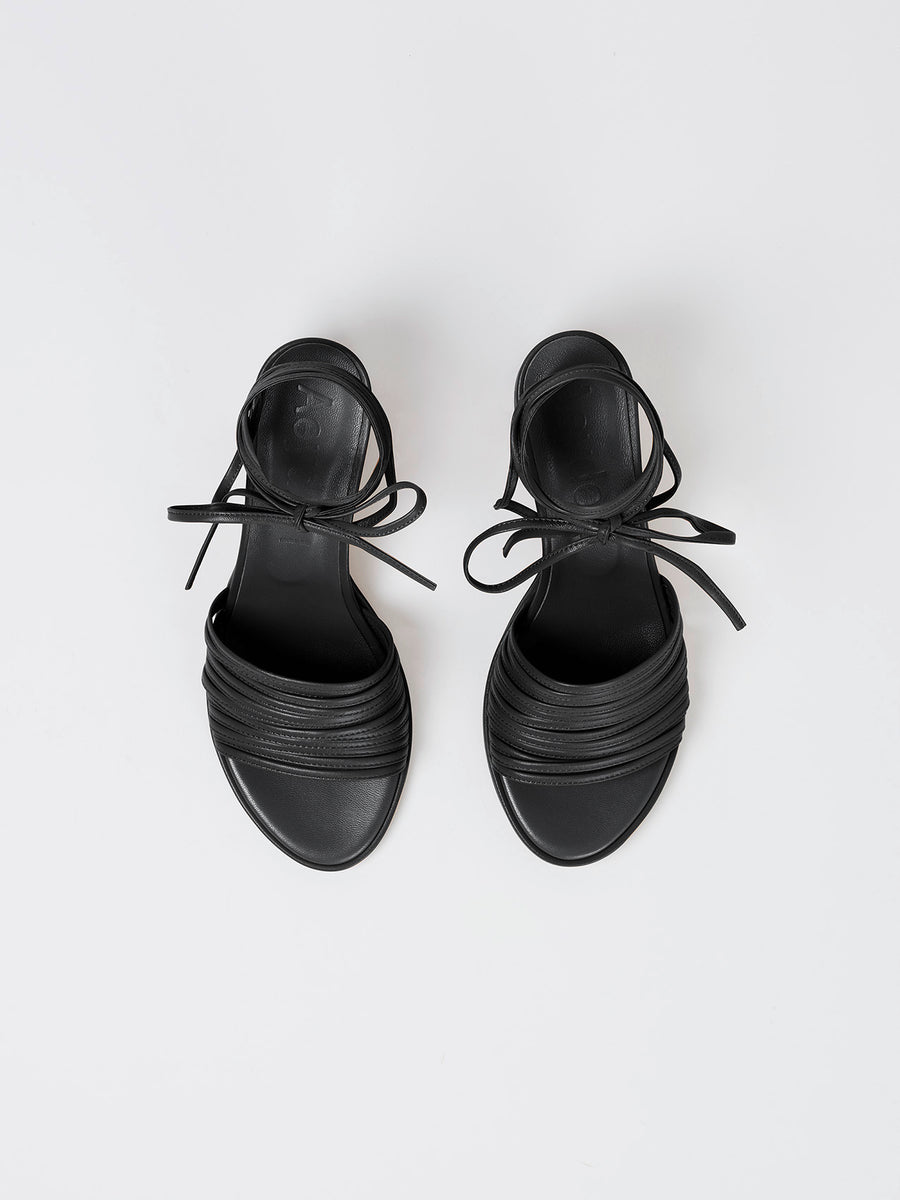 Natania Leather Lace-Up Sandals